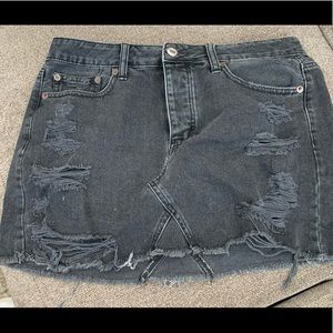 Black jean skirt